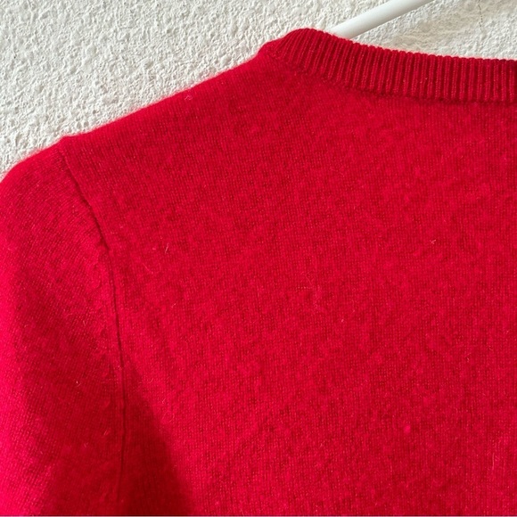 C By Bloomingdale’s Cashmere Sweater Women’s Small Layer Cozy Red Holiday Work - Picture 7 of 7